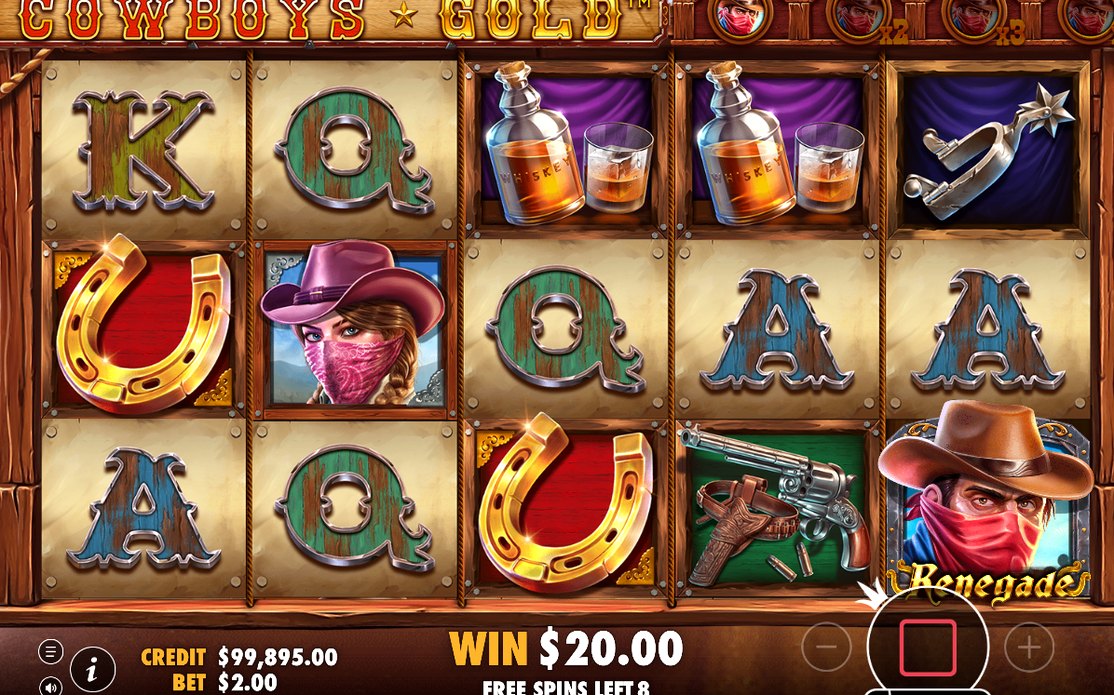 Free Spins-läge med gratisspinn kvar och stigande multiplikator