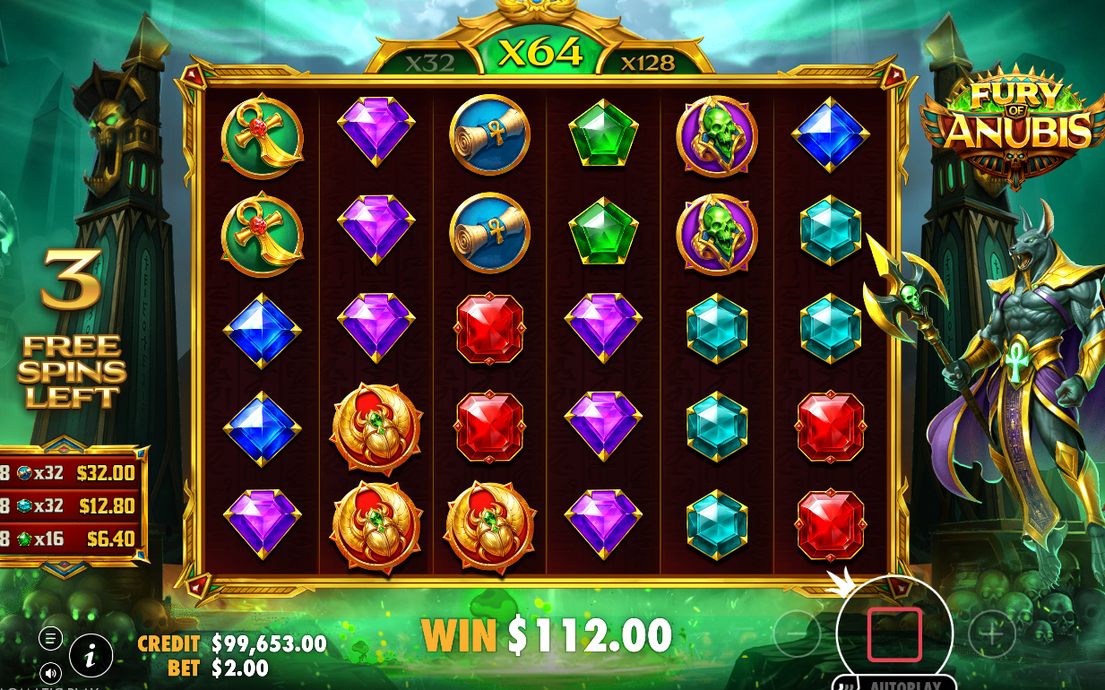 Gratisspinn med startmultiplikator i rutnätet
