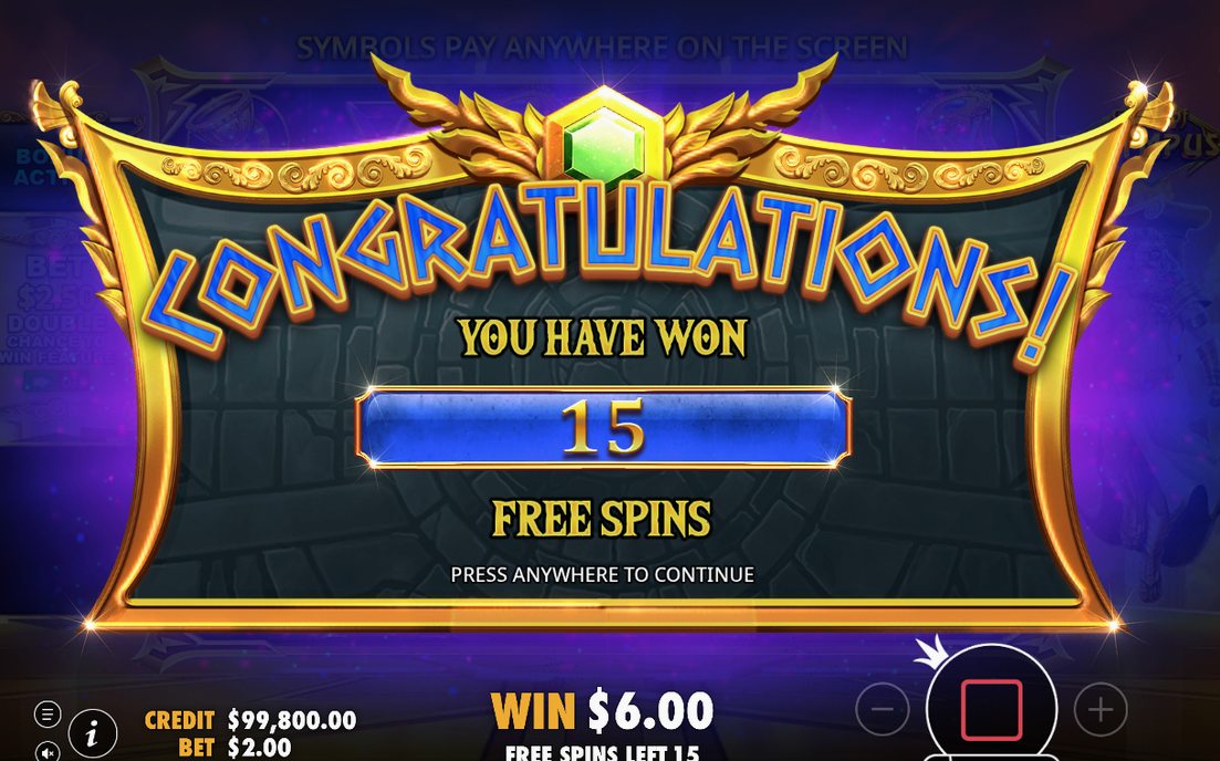 Free Spins med TOTAL MULTIPLIER-räknaren synlig under bonusen